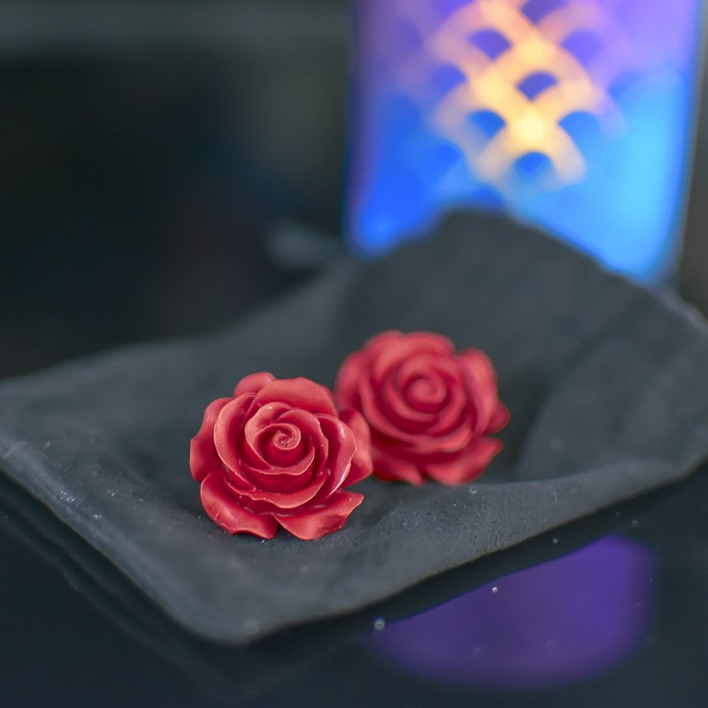 Beautiful stud Rose earrings